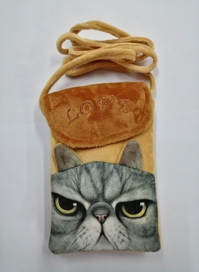 MOREL Sling Bag Cat Print Color Brown - Image 1